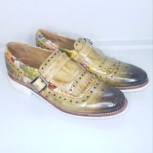 Melvin & Hamilton Amelie Leather Monk Loafers Size 10